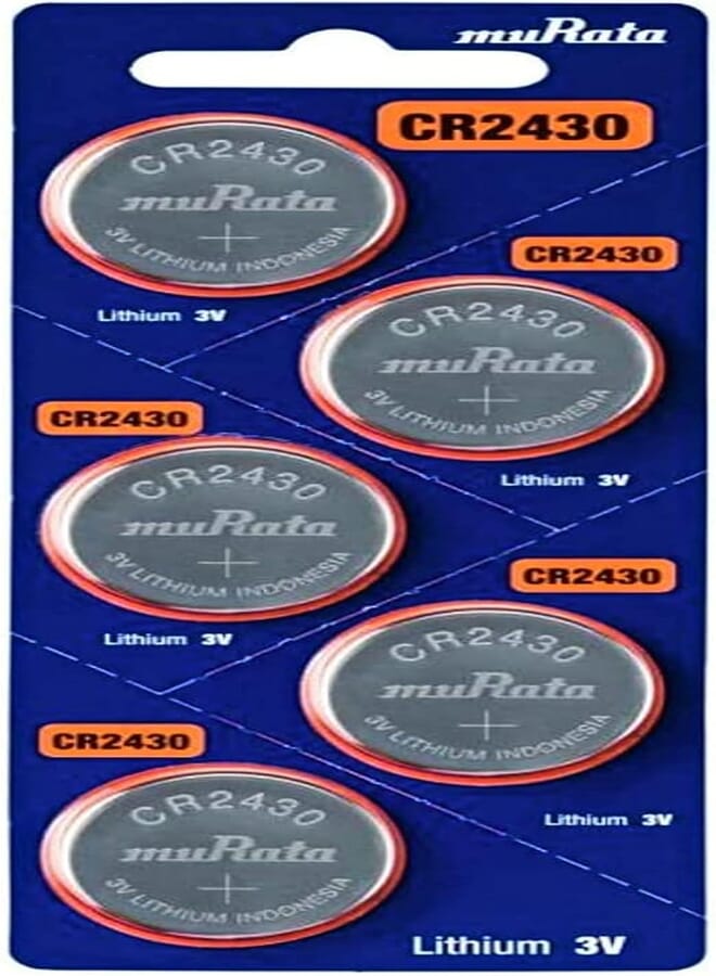 muRata SONY CR2430 Battery DL2430 ECR2430 3V Lithium Coin Cell - 5 Pieces